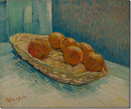 Basket with six oranges, 1888, Vincent van Gogh 