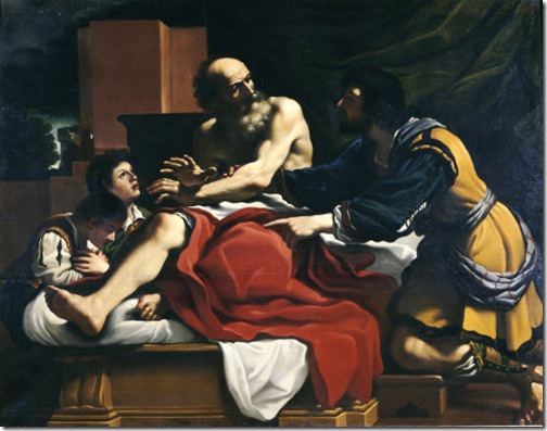 The Blessing of Joseph's Sons (or “Jacob and Joseph with his Sons, Ephraim and Manasseh”), 1646- 1808, after Guercino