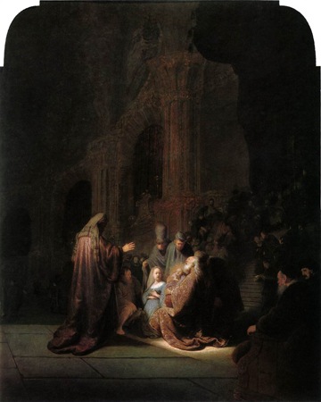 Simeon’s song of praise, 1631, Rembrandt van Rijn