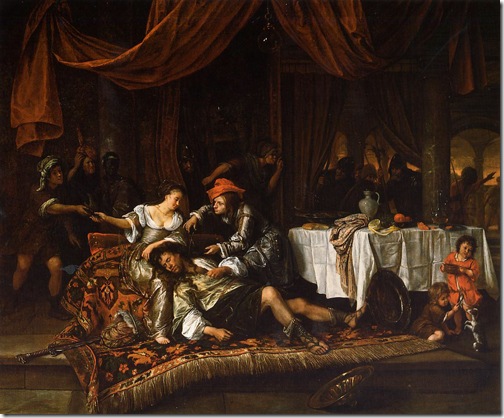 Samson and Delilah, 1668, Jan Steen