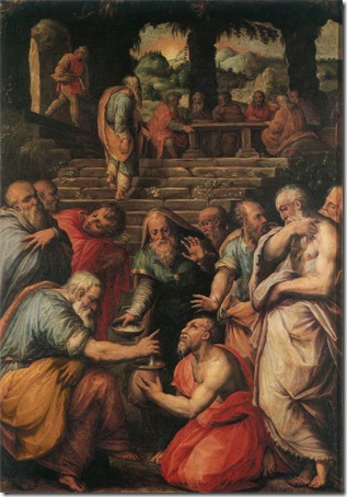 The Miracle of Elisha (Miracolo di Eliseo / il Profeta Eliseo che risana i cibi / Il profeta Eliseo), ca. 1566, Giorgio Vasari