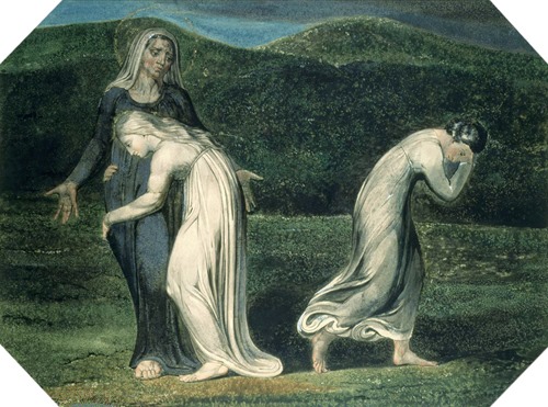 Naomi entreating Ruth and Orpah to return to the land of Moab, 1795, William Blake