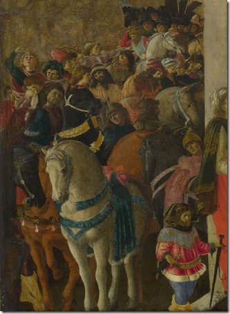 DETAIL: The Adoration of the Magi (“Adoration of the Kings”), ca. 1465-1467, Sandro Botticelli and Filippino Lippi