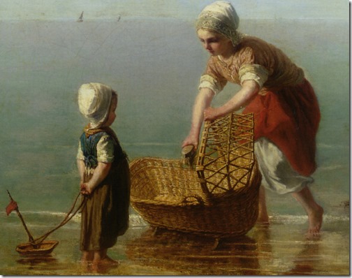 DETAIL: Mother and Child by the Sea, Jozef Israëls