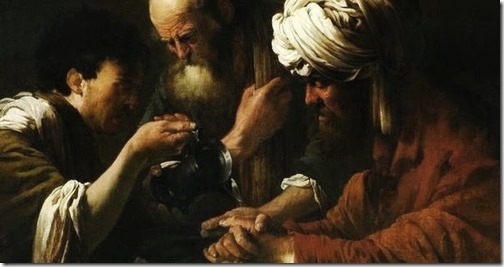 DETAIL: Pilate Washing his Hands, 1615-1628 Hendrick Terbrugghen