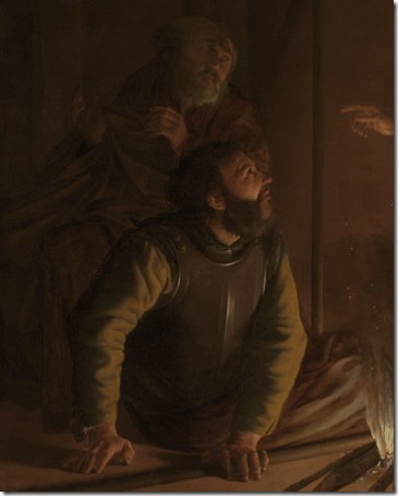 DETAIL: “The Denial of Saint Peter”, 1628, Hendrick Terbrugghen