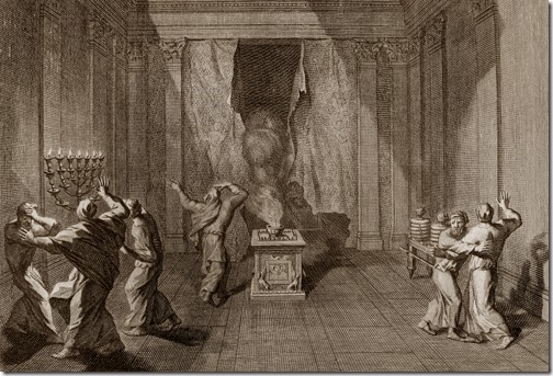The veil of the temple, 1700, Gilliam van der Gouwen, Ottmar Elliger the Younger, Mortier´s Bible 
