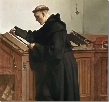 Luther discovers the Bible (Luther entdeckt die Bibel / Luther a découvert la Bible / Lutero Descobre a Bíblia), 1872, Wilhelm Ferdinand Pauwels
